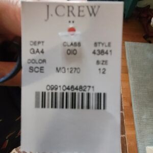 J crew strappy dress with watermelon print.  Brand new with tags  size 12